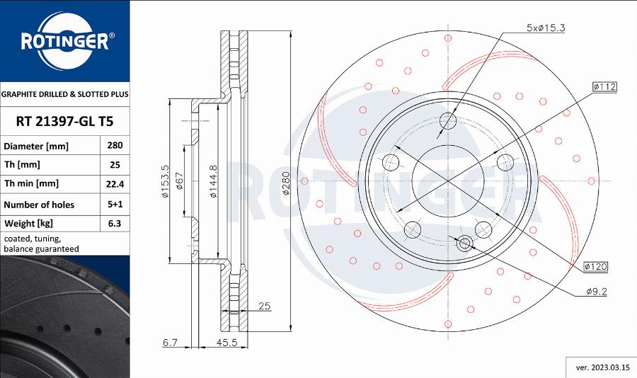 Rotinger RT 21397-GL T5 - Jarrulevy inparts.fi