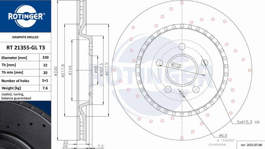 Rotinger RT 21355-GL T3 - Jarrulevy inparts.fi