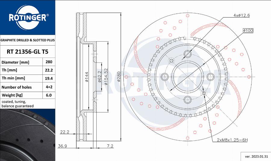 Rotinger RT 21356-GL T5 - Jarrulevy inparts.fi