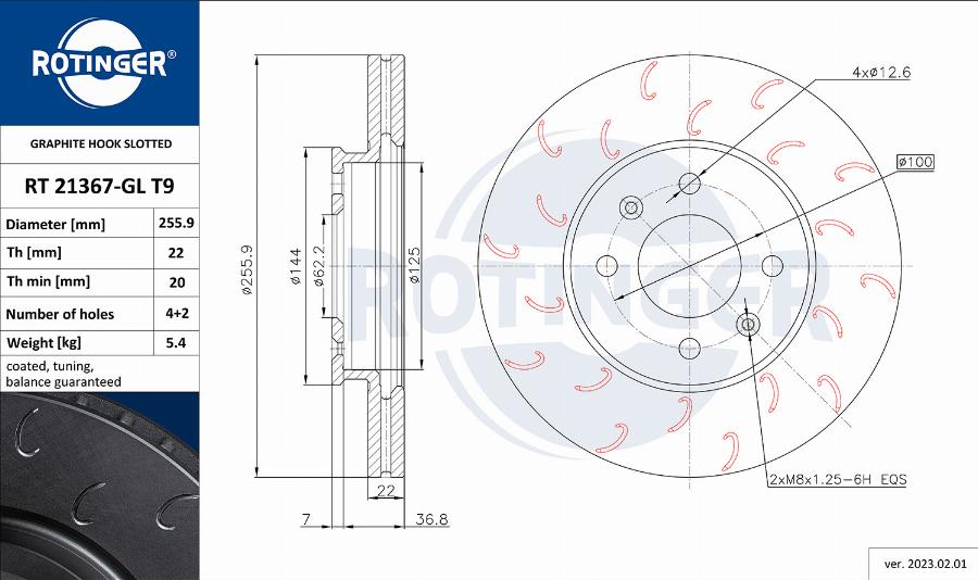 Rotinger RT 21367-GL T9 - Jarrulevy inparts.fi