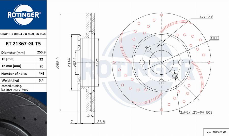 Rotinger RT 21367-GL T5 - Jarrulevy inparts.fi