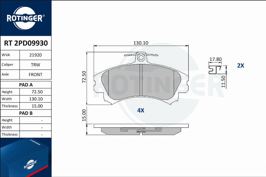 Rotinger RT 2PD09930 - Jarrupala, levyjarru inparts.fi