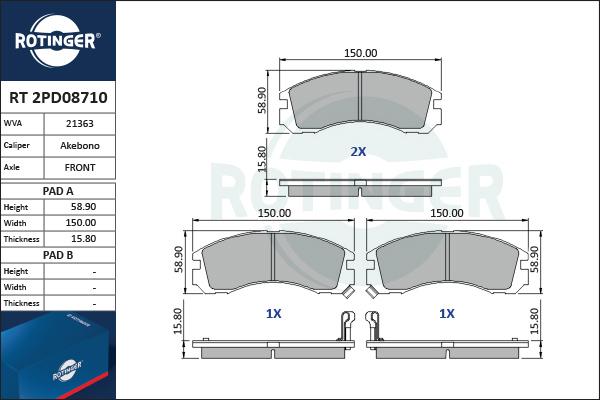 Rotinger RT 2PD08710 - Jarrupala, levyjarru inparts.fi