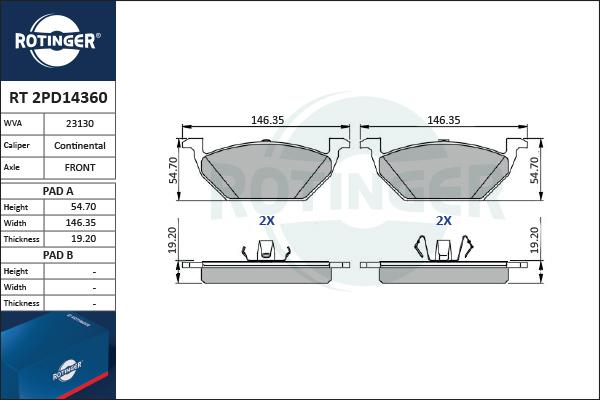 Rotinger RT 2PD14360 - Jarrupala, levyjarru inparts.fi