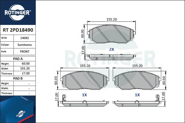 Rotinger RT 2PD18490 - Jarrupala, levyjarru inparts.fi