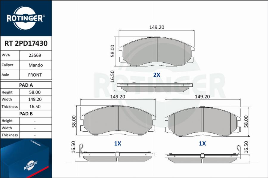 Rotinger RT 2PD17430 - Jarrupala, levyjarru inparts.fi