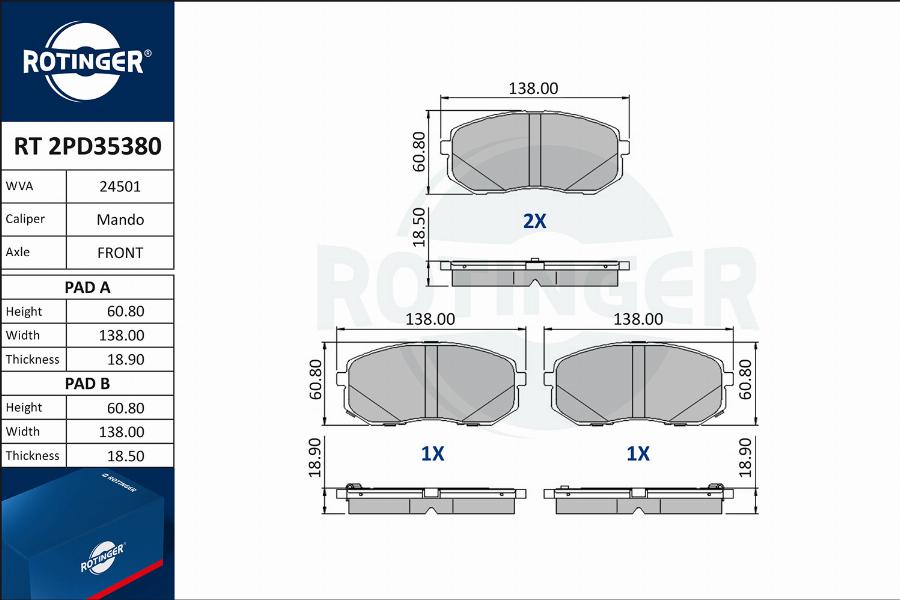 Rotinger RT 2PD35380 - Jarrupala, levyjarru inparts.fi