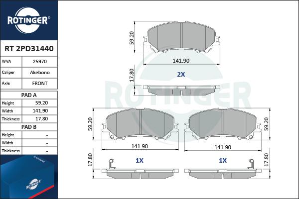 Rotinger RT 2PD31440 - Jarrupala, levyjarru inparts.fi