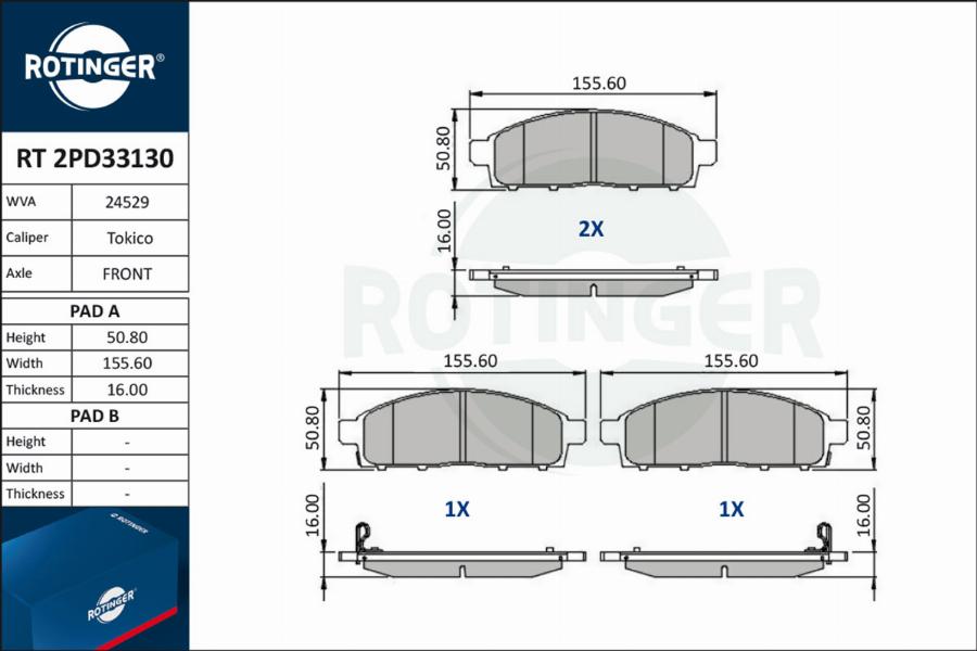 Rotinger RT 2PD33130 - Jarrupala, levyjarru inparts.fi