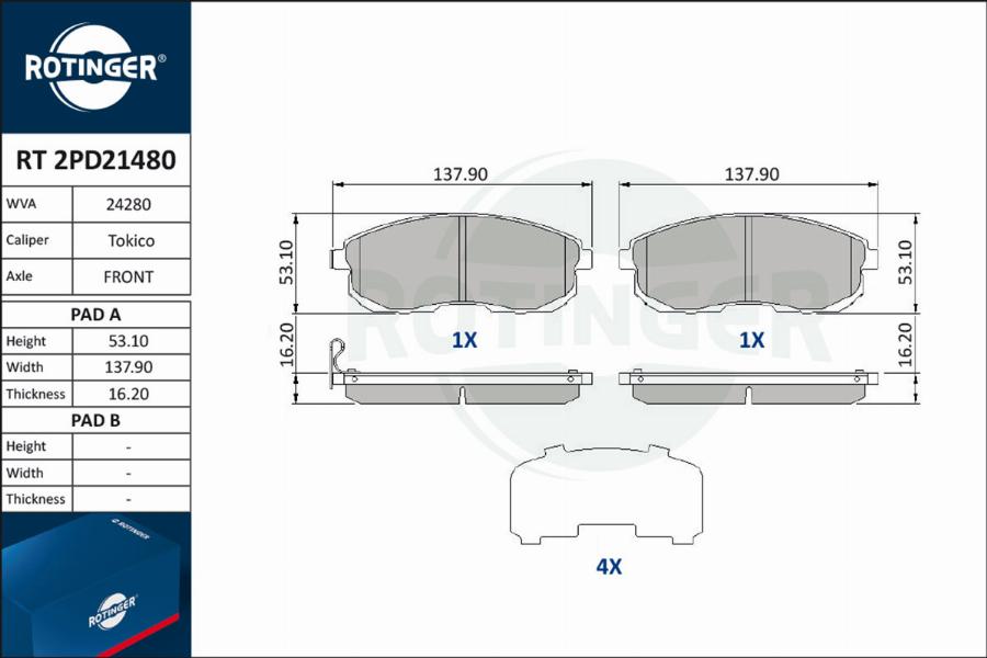 Rotinger RT 2PD21480 - Jarrupala, levyjarru inparts.fi