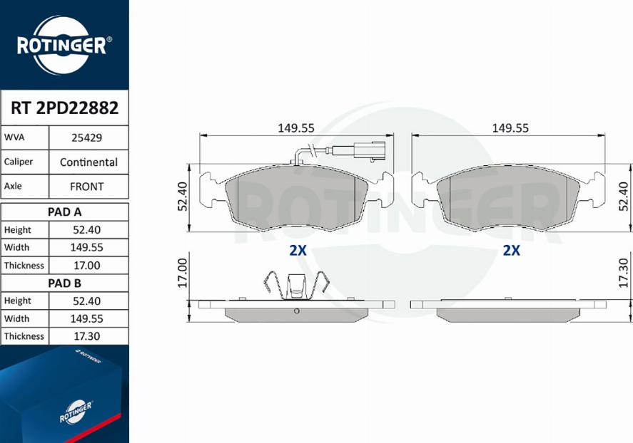 Rotinger RT 2PD22882 - Jarrupala, levyjarru inparts.fi