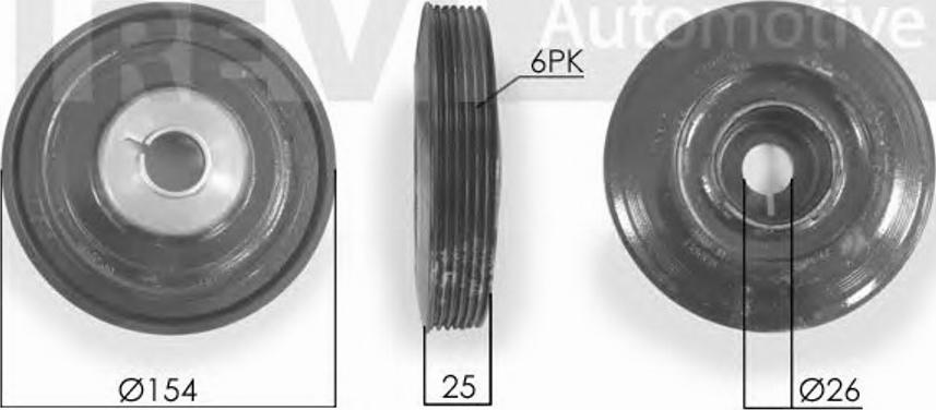 RPK RPK627872 - Hihnapyörä, kampiakseli inparts.fi