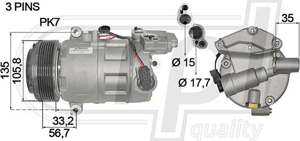 RPLQuality APCOBW5057 - Kompressori, ilmastointilaite inparts.fi