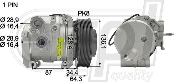 RPLQuality APCOMB5069 - Kompressori, ilmastointilaite inparts.fi