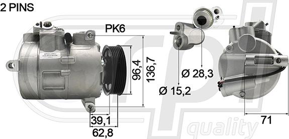 RPLQuality APCOVW5035 - Kompressori, ilmastointilaite inparts.fi