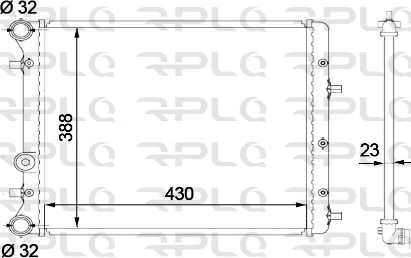 RPL QUALITY APRAVW5010 - Jäähdytin,moottorin jäähdytys inparts.fi