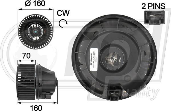 RPLQuality APVTFD5020 - Sähkömoottori, sisätilanpuhallin inparts.fi