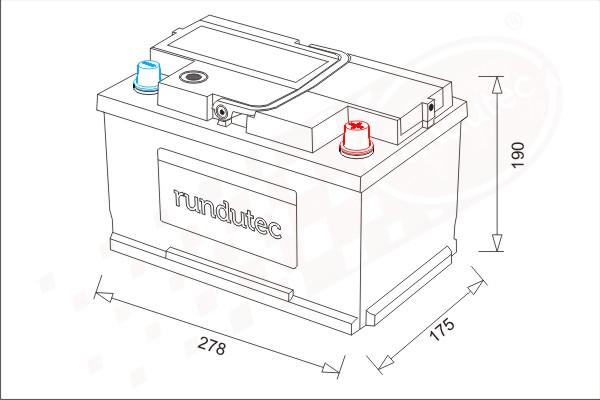 RUTEC RNU072RHN - Käynnistysakku inparts.fi