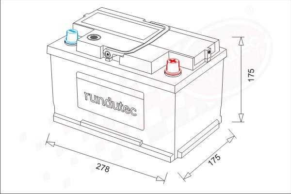 RUTEC RNU075RKN - Käynnistysakku inparts.fi