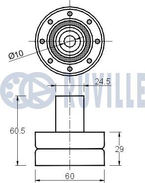 Ruville 540401 - Ohjainrulla, hammashihna inparts.fi