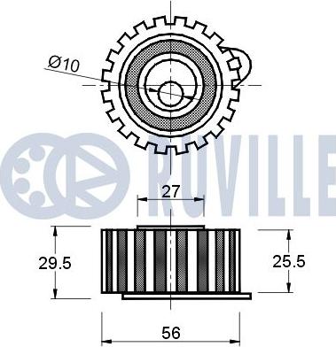 Ruville 540484 - Ohjainrulla, hammashihna inparts.fi