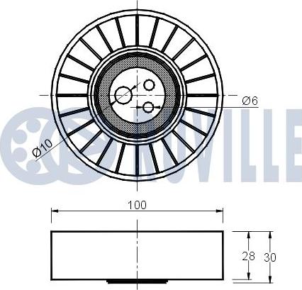 Ruville 540435 - Ohjainrulla, moniurahihna inparts.fi