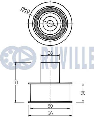 Ruville 540583 - Ohjainrulla, hammashihna inparts.fi