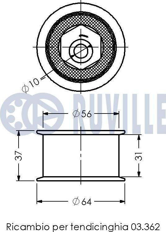 Ruville 540524 - Ohjainrulla, hammashihna inparts.fi