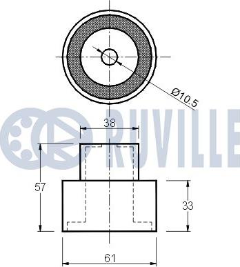 Ruville 540072 - Ohjainrulla, hammashihna inparts.fi