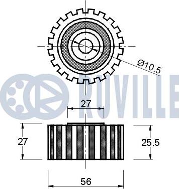 Ruville 540167 - Ohjainrulla, hammashihna inparts.fi