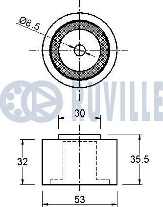 Ruville 540818 - Ohjainrulla, hammashihna inparts.fi