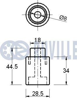 Ruville 540838 - Ohjainrulla, hammashihna inparts.fi