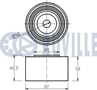 Ruville 540388 - Ohjainrulla, hammashihna inparts.fi