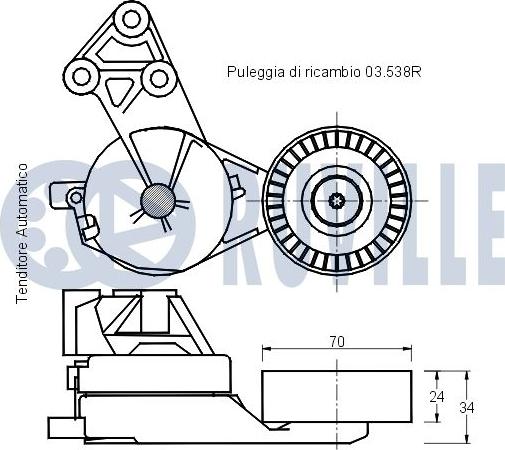 Ruville 541456 - Hihnankiristin, moniurahihna inparts.fi