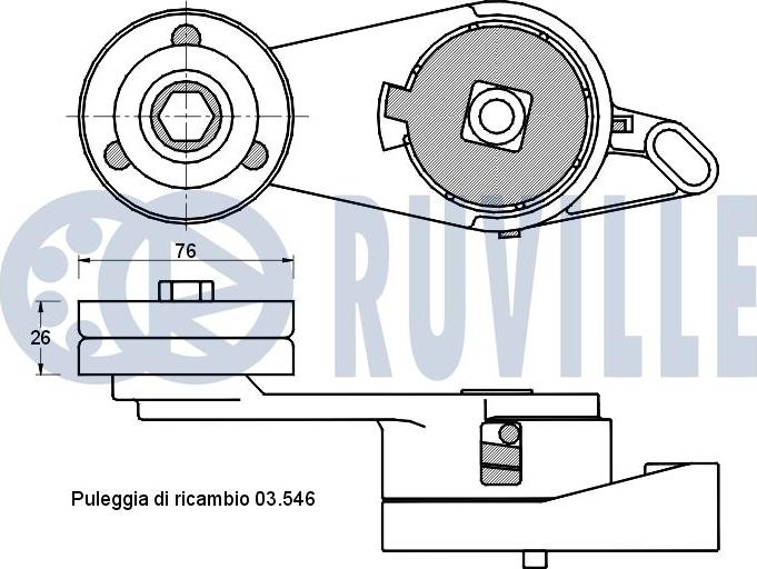 Ruville 541406 - Hihnankiristin, moniurahihna inparts.fi