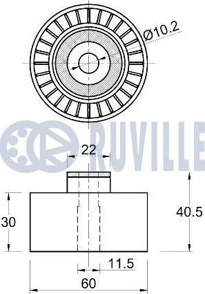 Ruville 541483 - Ohjainrulla, hammashihna inparts.fi