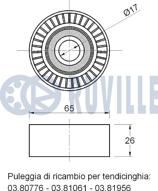 Ruville 541473 - Ohjainrulla, moniurahihna inparts.fi