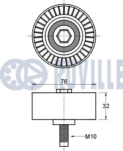 Ruville 541582 - Ohjainrulla, hammashihna inparts.fi