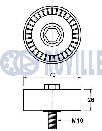 Ruville 541648 - Ohjainrulla, moniurahihna inparts.fi