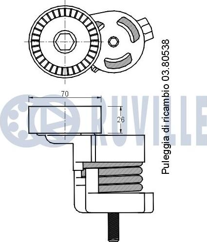 Ruville 541643 - Hihnankiristin, moniurahihna inparts.fi