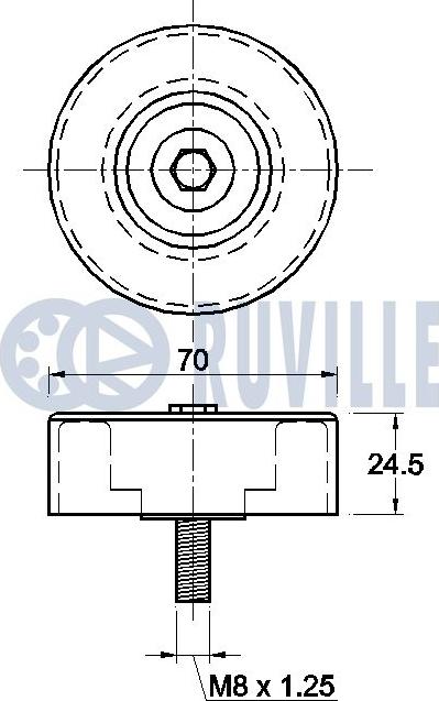 Ruville 541139 - Ohjainrulla, moniurahihna inparts.fi