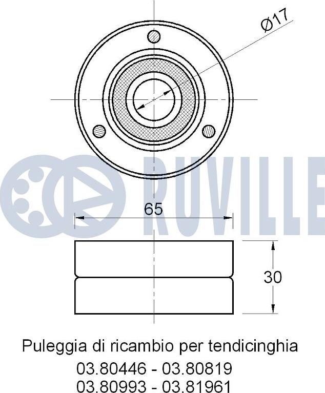 Ruville 541131 - Ohjainrulla, moniurahihna inparts.fi