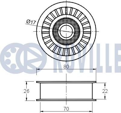 Ruville 541816 - Ohjainrulla, moniurahihna inparts.fi