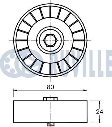 Ruville 541322 - Ohjainrulla, moniurahihna inparts.fi