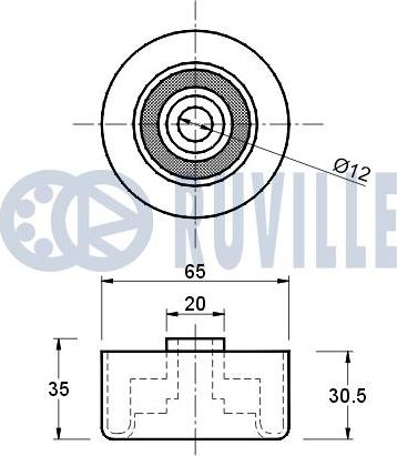 Ruville 541254 - Ohjainrulla, hammashihna inparts.fi