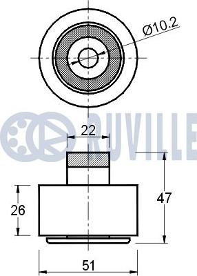 Ruville 541261 - Ohjainrulla, moniurahihna inparts.fi