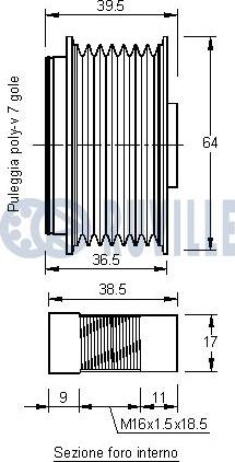 Ruville 541204 - Hihnapyörä, laturi inparts.fi