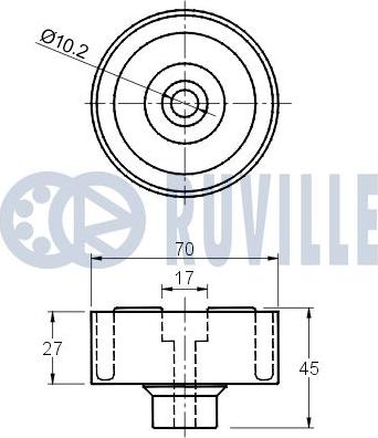 Ruville 541768 - Ohjainrulla, moniurahihna inparts.fi