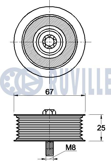 Ruville 542483 - Ohjainrulla, moniurahihna inparts.fi