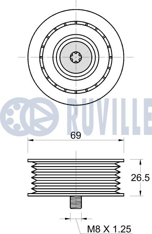 Ruville 542653 - Ohjainrulla, moniurahihna inparts.fi